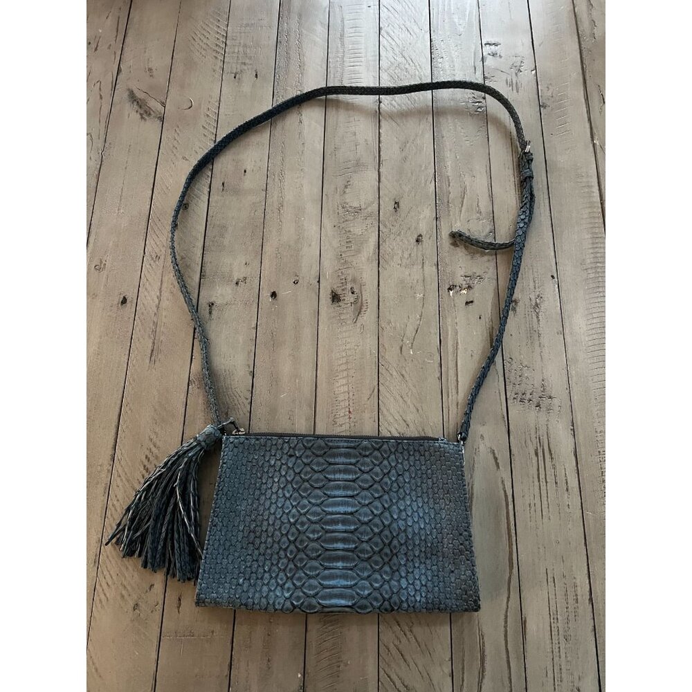 J. Markell Deb Python Snakeskin Convertible Cross… - image 3